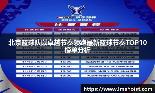 北京篮球队以卓越节奏领跑最新篮球节奏TOP10榜单分析